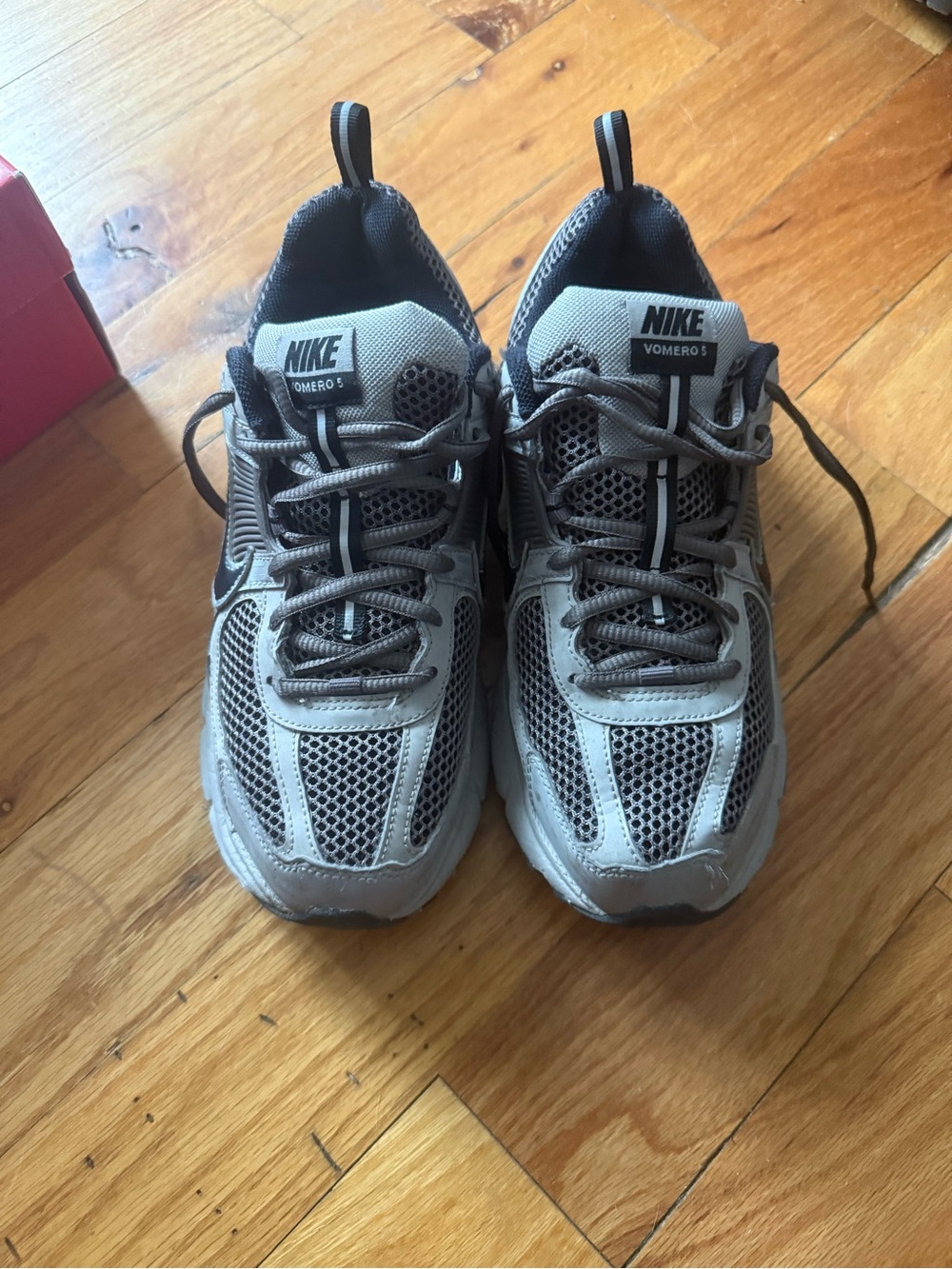 Nike Gray Mesh Youth Running Sneakers
